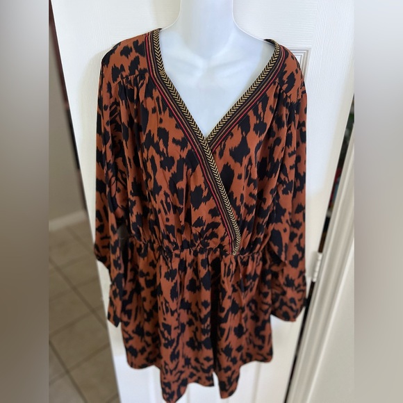 Umgee Chic Cheetah Print Dress 1X - Picture 5 of 14